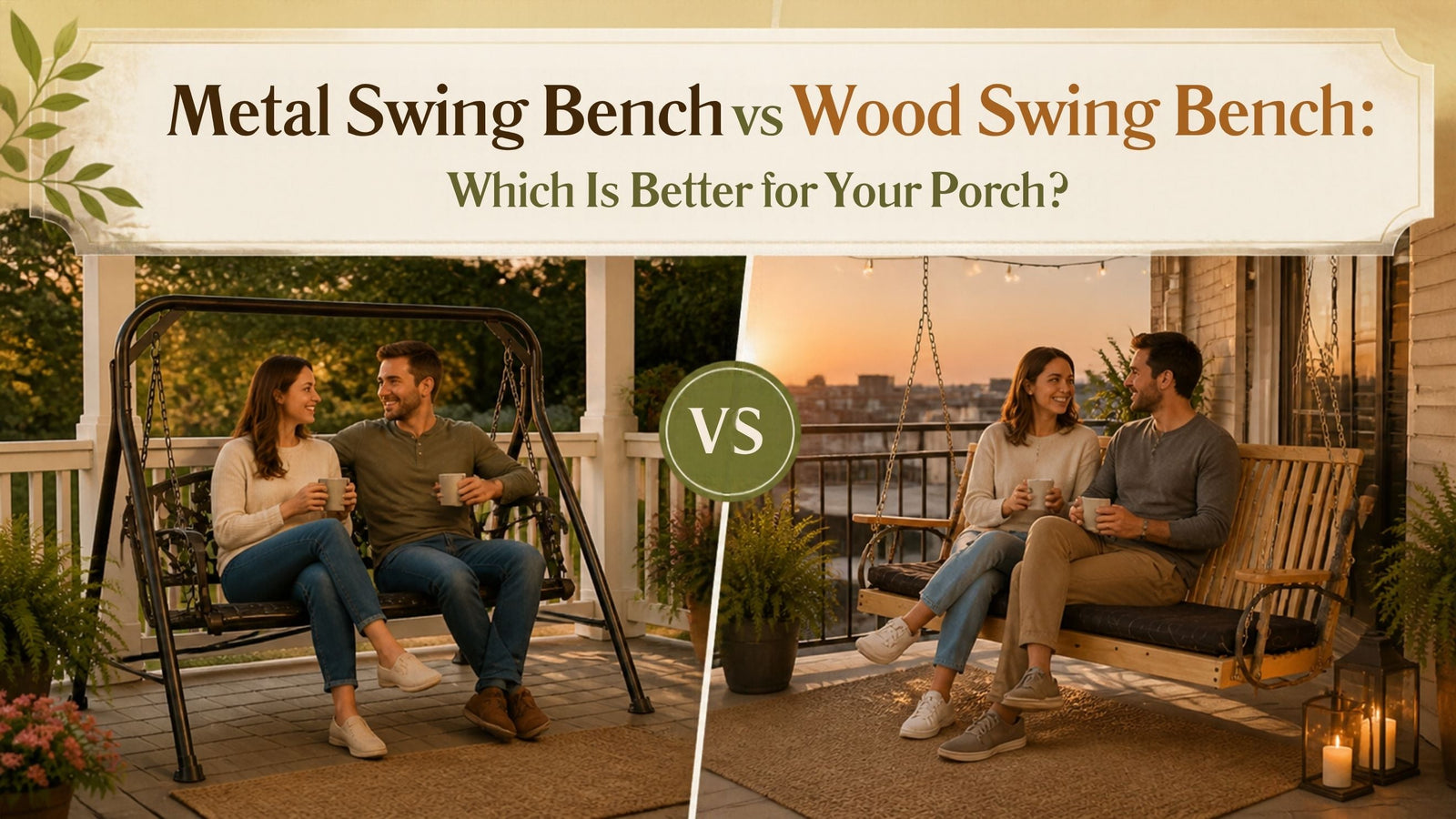 Metal Swing Bench vs Wood Swing Bench: Which Is Better for Your Porch?