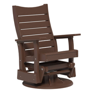 2’ Contour Swivel Glider Porch Swing Chestnut Brown