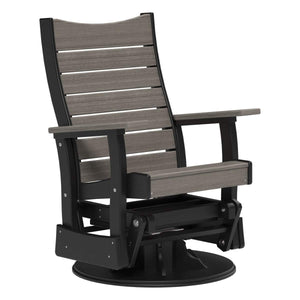 2’ Contour Swivel Glider Porch Swing Coastal Gray & Black