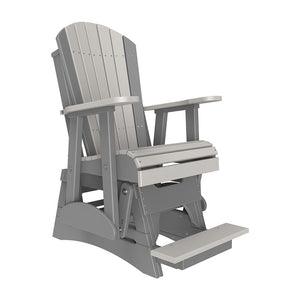 2ft Adirondack Balcony Glider Outdoor Glider 2ft / Dove Gray & Slate