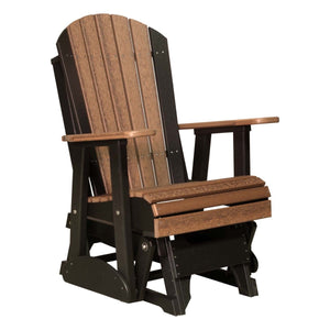 2ft Adirondack Glider Outdoor Glider 2ft / Antique Mahogany & Black