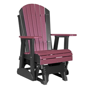 2ft Adirondack Glider Outdoor Glider 2ft / Cherrywood & Black
