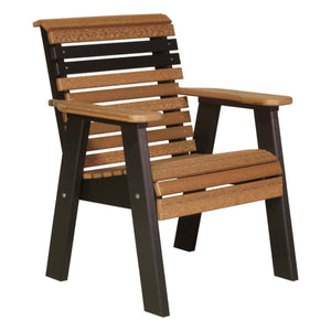 2ft and 4ft Plain Bench by LuxCraft Outdoor Glider 2ft / Antique Mahogany & Black