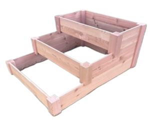 3 Tier Cedar Raised Garden Bed Porch Swing