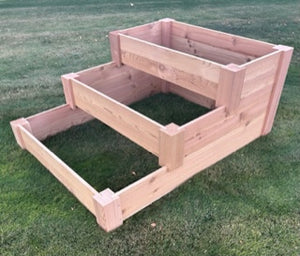 3 Tier Cedar Raised Garden Bed Porch Swing