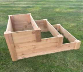 3 Tier Cedar Raised Garden Bed Porch Swing