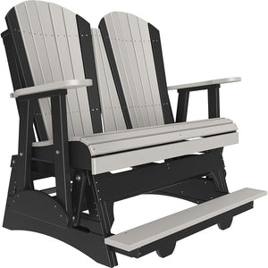 4' and 5' Adirondack Balcony Glider Outdoor Glider 4ft / Dove Gray & Black