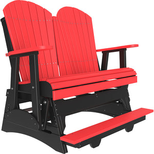 4' and 5' Adirondack Balcony Glider Outdoor Glider 4ft / Red & Black