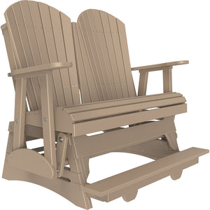 4' and 5' Adirondack Balcony Glider Outdoor Glider 4ft / Weatherwood