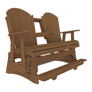 4' and 5' Adirondack Balcony Glider Outdoor Glider 5ft / Antique Mahogany
