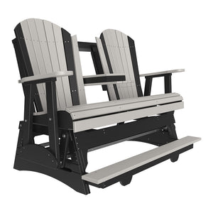 4' and 5' Adirondack Balcony Glider Outdoor Glider 5ft / Dove Gray & Black