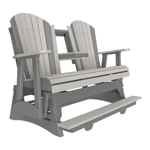 4' and 5' Adirondack Balcony Glider Outdoor Glider 5ft / Dove Gray & Slate