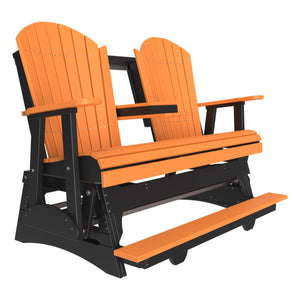 4' and 5' Adirondack Balcony Glider Outdoor Glider 5ft / Tangerine & Black