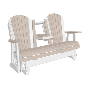 4 ft and 5ft Adirondack Glider Outdoor Glider 5ft / Birch & White