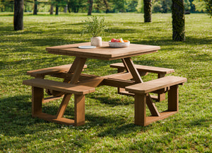 44" Square Walkin Table by Spruce Furniture Bench