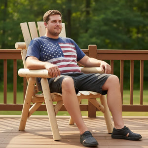 American Cedar Log Lounge Chair