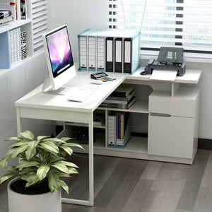 Lexi 55" L-Shaped Corner Desk - The Charming Bench Company
