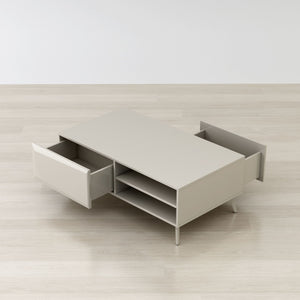 Altus 43" Coffee Table Gloss Grey - The Charming Bench Company