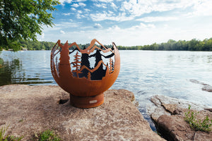 Mountain Vista Fire Pit - The Charming Bench Company