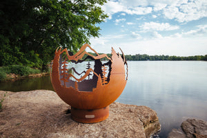 Mountain Vista Fire Pit - The Charming Bench Company