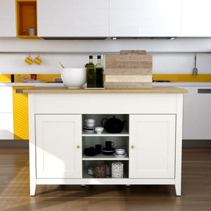 Delphi 53" Kitchen Island Cabinet - The Charming Bench Company