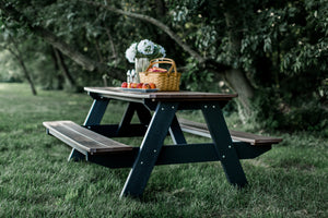 Heritage 72" Picnic Table with Attached Benches - The Charming Bench Company
