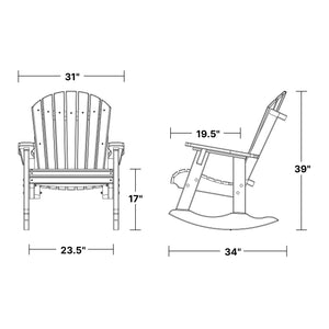 Heritage Adirondack Rocking Chair - The Charming Bench Company