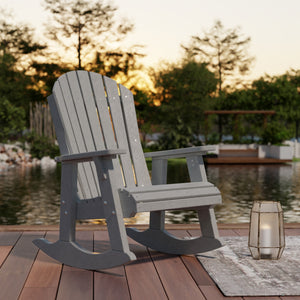 Heritage Adirondack Rocking Chair - The Charming Bench Company