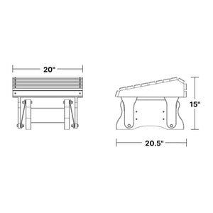 Heritage Gliding Footrest - The Charming Bench Company