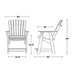 Heritage High Adirondack Chair - The Charming Bench Company