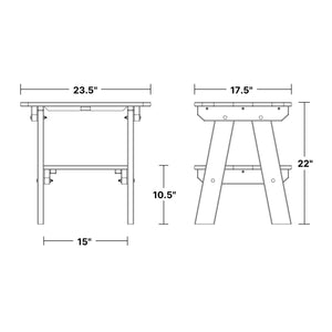 Heritage Two Tier End Table - The Charming Bench Company
