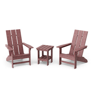 Freedom 3-Piece Modern Adirondack Set with Side Table