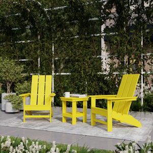 Freedom 3-Piece Modern Adirondack Set with Side Table