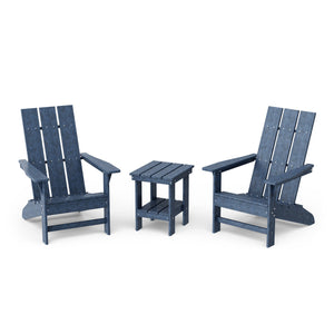 Freedom 3-Piece Modern Adirondack Set with Side Table