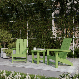 Freedom 3-Piece Modern Adirondack Set with Side Table