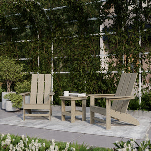 Freedom 3-Piece Modern Adirondack Set with Side Table