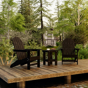 Freedom 3-Piece Traditional Adirondack Set with Side Table
