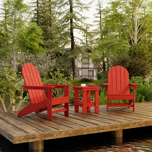 Freedom 3-Piece Traditional Adirondack Set with Side Table