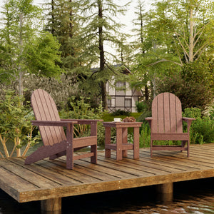 Freedom 3-Piece Traditional Adirondack Set with Side Table