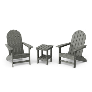 Freedom 3-Piece Traditional Adirondack Set with Side Table