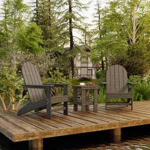 Freedom 3-Piece Traditional Adirondack Set with Side Table