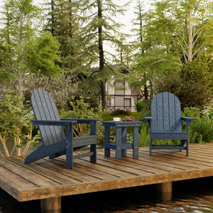Freedom 3-Piece Traditional Adirondack Set with Side Table