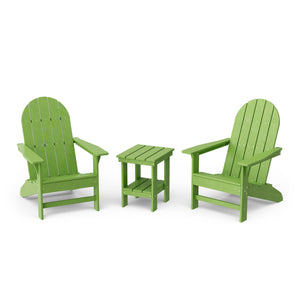 Freedom 3-Piece Traditional Adirondack Set with Side Table