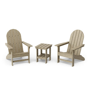 Freedom 3-Piece Traditional Adirondack Set with Side Table