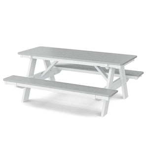 Heritage 72" Picnic Table with Attached Benches - The Charming Bench Company