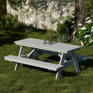 Heritage 72" Picnic Table with Attached Benches - The Charming Bench Company