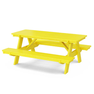 Heritage 72" Picnic Table with Attached Benches - The Charming Bench Company