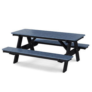 Heritage 72" Picnic Table with Attached Benches - The Charming Bench Company