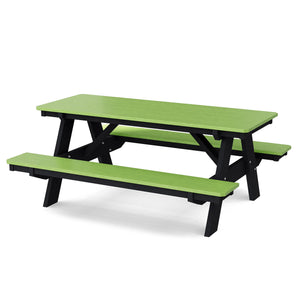 Heritage 72" Picnic Table with Attached Benches - The Charming Bench Company