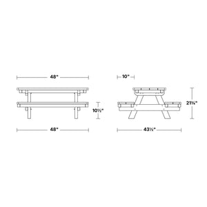 Heritage Child's Picnic Table - The Charming Bench Company